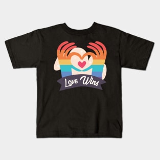 Love Wins - Pride Love Kids T-Shirt